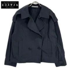 theory luxe　セオリーリュクス　03-5109615 25年製 ネイビー Loe kirs ten Coat ショートトレンチコート　38のサムネイル