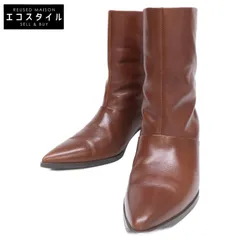 LeTalon　ルタロン　【美品】24193820575030 GRISE5.5cm レザーポインテッドルーズショートブーツ　M