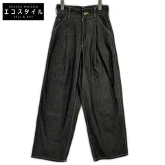 THE RERACS　ザ・リラクス　24SS-REPT-207L ブラック セルロース×コットン ジップフライ ハイウエストデニムパンツ　36