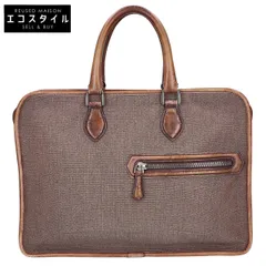 berluti　ベルルッティ　レザーxキャンバス カリグラフィ アンジュール ブリーフケース ビジネスバッグのサムネイル