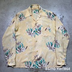 50s CROSLEY レーヨンシャツ 紫 襤褸 - メルカリ