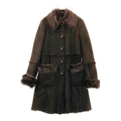 MAX MARA WEEK END LINE マックスマラウィークエンド  ファー付 ムートンコート  ブラウン系 36 [240101632334] レディースのサムネイル