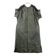 YOHJI YAMAMOTO ヨウジヤマモト YM-D02-027 ワンピース RIB FLY OPEN DRESS COTTON/LINEN カーキ系 1 [240101646134] レディースのサムネイル