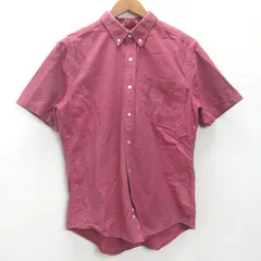 g■ハーレー/Hurley 半袖BDシャツ/コットン【M】赤系/men's/22【中古】■のサムネイル