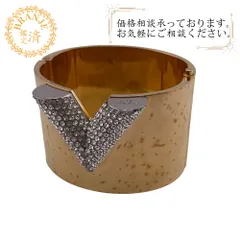 LOUIS VUITTON/ルイヴィトン ビトン M68157 エセンシャルV ラインストーン GP バングル ゴールド ユニセックス ブランドのサムネイル