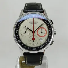 中古ロンジン【LONGINES】 L4.754.4.72.4 ヘリテージ コラムホイール クロノグラフ レコード アイボリーのサムネイル