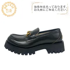 グッチ ホースビット 577236 ハードウェア レザー 厚底 ローファー 靴 シューズ スニーカー ブラック 26.5 ブランドのサムネイル