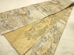 ◆大正時代 鎌倉の洋館！生地が薄いが段通 絨毯『お城と樹木』カーテン 1920年頃大正時代 鎌倉市の洋館◇生地が薄いが段通 絨毯『お城と樹木