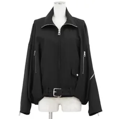 【新品同様】LOEWE ロエベ バルーンジャケット サイズ 32 レディース 2024AW アナグラム ウール100% オーバーサイズ ジップアップ ブルゾン アウター ブラック 黒 イタリア製のサムネイル