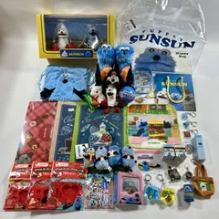 ★ 希少 PUPPET SUNSUN ぬいぐるみ マスコット グッズ 雑貨 まとめ商品 パペット スンスン キーホルダー ポーチ ハンカチ 現状品 1.85kg