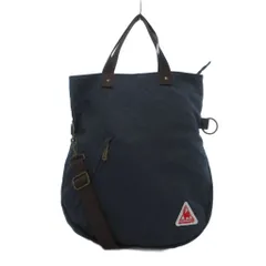 ルコックスポルティフ le coq sportif 2WAY ハンドバッグ ショルダー 紺 ネイビー ジッパーポケット ロゴワッペン /NU ■GY12のサムネイル