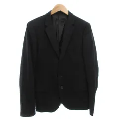 ミッシェルクランオム M.K HOMME テーラードジャケット シングル 2B 背抜き センターベント 46 総柄 シルク混 黒 ブラック /GV ■GY60のサムネイル