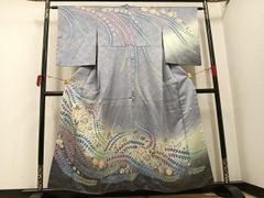 惣次郎】おすすめ！裄69cm！作家物・辻ヶ花正絹振袖 長襦袢セット