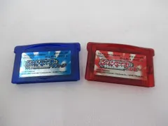 中古品 ゲーム ゲームボーイアドバンス ソフト 2点 ポケットモンスター ルビー サファイア グッズセット