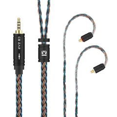 新品 Yinyoo イヤフォン ケーブル mmcx 2.5mm KBEAR ST16 KBX4992 5N単結晶銅銀メッキ 16芯 イヤホン リケーブル バランス 交換用ケーブル hi-fiオーディオ イヤモニ アップグレードケーブル （ブラウンと青・mmcxのサムネイル