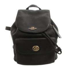美品 COACH コーチ レザー ミニリュック F37621 バッグパック 黒