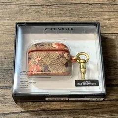 [むつ85-060409] Coach Leather AirPods 第3世代用 ケース CAP-006-CSPRのサムネイル