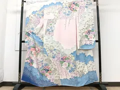 平和屋着物■豪華振袖　花鳥文　暈し染め　金彩　正絹　逸品　CABH5434xiのサムネイル