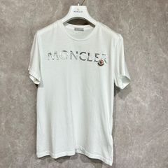 モンクレール MONCLER ゴールド ロゴ ワッペン Tシャツ 半袖 白 XS 