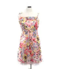 ペイトンプレイス PEYTON PLACE キャミワンピース ミニ フリル 花柄 M ピンク /KT26のサムネイル