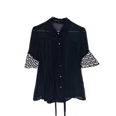 MARCJACOBS レディース ユニークなシルクブラウス 90 状態良し ブラック 07556のサムネイル
