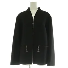 エルメス HERMES シェーヌダンクル ウールノーカラー ジャケット アウター ジップアップ 40 黒 ブラック /NR ■OS ■SHのサムネイル