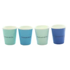 ティファニー TIFFANY & CO. エブリデイ オブジェクト コーヒーカップ 4個セット ボーンチャイナ 青 水色 /MI ■OS ■OHのサムネイル