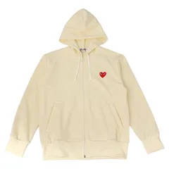 プレイ コムデギャルソン PLAY COMME des GARCONS パーカー スウェット フルジップ メンズ レディース HOODIE T172、クリームのサムネイル
