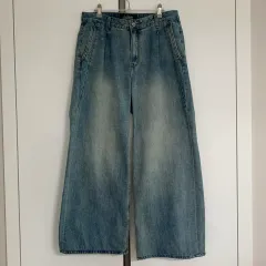 メンズ ピンタック ワイド デニム (新品)のサムネイル