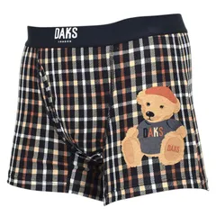 ダックス DAKS ボクサーパンツ 下着 インナー アンダーウェア メンズ 前閉じ M-L メンズ下着 男性 0206-63、ブラックのサムネイル
