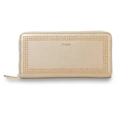 ジュエティ jouetie 財布 長財布 レディース ラウンドファスナー MICRO STUDS ROUND ZIP LONG WALLET JUT-80840W、ゴールド(91)のサムネイル