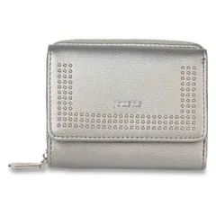 ジュエティ jouetie 財布 三つ折り レディース ラウンドファスナー MICRO STUDS MIDDLE WALLET JUT-80860W、シルバー(92)のサムネイル