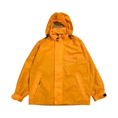 90s AIGLE エーグル RECOMPOSITION フード付き ダブルジップ ナイロン マウンテン ジャケット ブルゾン サイズ S /イエロー オレンジ系 メンズ ビンテージのサムネイル