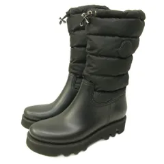 モンクレール MONCLER GINETTE ジネット レインブーツ ラバー ダウン キルティング 黒 ブラック 38 約24cm ■MNK5のサムネイル