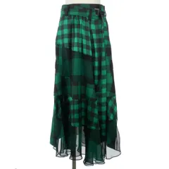 サカイ sacai 22SS バッファローチェック マキシスカート 1 緑 グリーン 22-05941のサムネイル