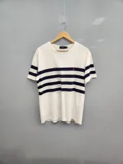 ポロラルフローレン ボーダー柄 半袖Tシャツ アイボリー/ネイビー