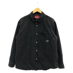 ち*ろ様 Supreme キルティングライナー シャツジャケット ブラック L