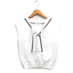 マイストラーダ Mystrada ボウタイ カットソー Tシャツ ノースリーブ シンプル 38 ホワイト 白 /KT18のサムネイル
