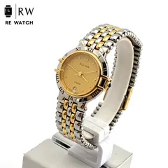 【中古】BULOVA SAPPHIRE CRYSTAL クォーツ 腕時計 コンビカラー デイト表示のサムネイル