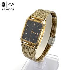 90s Seiko ALBA ESTATE レクタン 腕時計 ブラック文字盤 - メルカリ