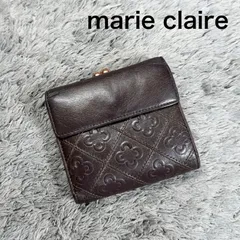 marie claire マリクレール 三つ折り財布 エンボスデザイン がま口 レザーのサムネイル