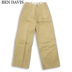 BEN DAVIS ベンデイビス 通年★ ワイド タック ツイル スラックス パンツ Sz.S メンズのサムネイル