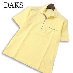 ✨極美品✨♥DAKS GOLF♥半袖/ポロシャツ(L)淡いイエロー/チェック
