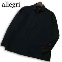 allegri アレグリ 通年★ 長袖 アーガイル ダイヤ柄 ポロシャツ Sz.46 メンズ 黒のサムネイル