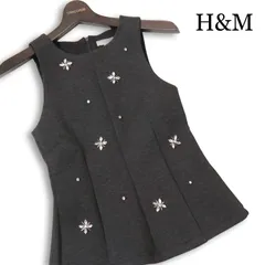 H&M エイチ＆エム 通年★ ストレッチ 花柄 ベスト Sz.XS レディースのサムネイル