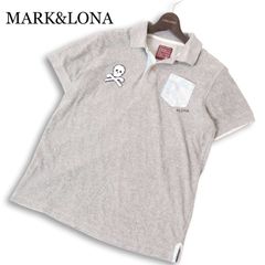MARK&LONA マークアンドロナ ポロシャツ グレー スカル刺繍 Mサイズ 