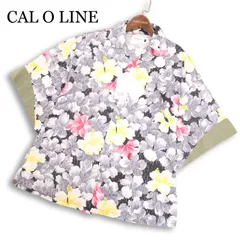 【新品 未使用】 CAL O LINE キャルオーライン フラワー総柄★ 着物 変形 半袖 キモノ アロハ シャツ 日本製 Sz.F メンズのサムネイル