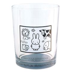 딕·브루나 [ 미피 miffy ] 유리 텀블러 글라스 약 220ml 캐릭터 상품 식기 잡화 miffy&animals 블루 ​​일본제 415125 [글라스 블루]