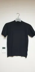 リーベルタ メンズ マッスルフィット 半袖 タートルネック ニット M ブラックのサムネイル