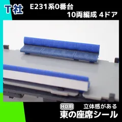 HBT03 HO用 東の座席シール［T社E231系0番台 10両編成4ドア］のサムネイル